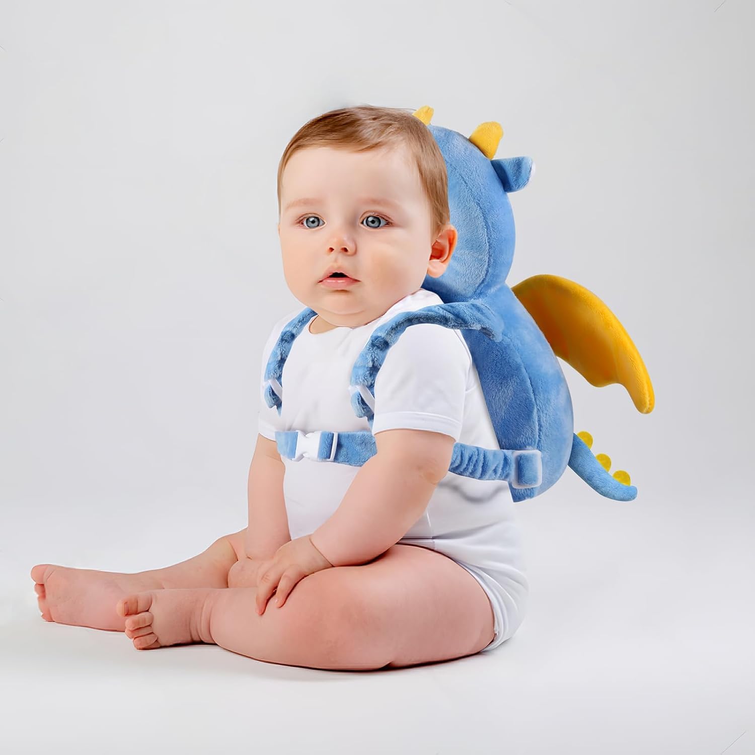 Cojin Antivuelco Bebe Protector Cabeza Bebe Dragón Anti Caídas Almohada Protección Cojín Protector Seguridad Ajustable para la Cabeza para Que los Bebés se Arrastren y Caminen