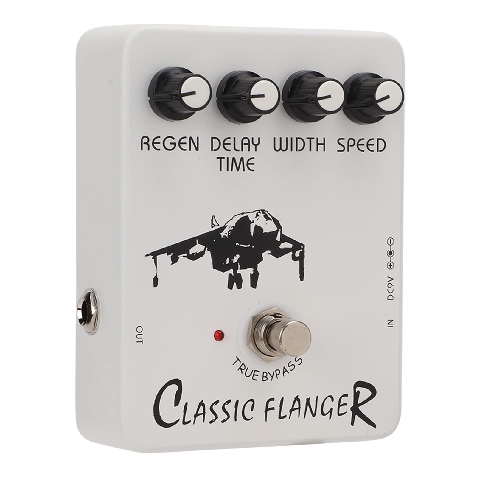 Generic Metaliczny pedał Efektów Gitarowych Flanger do Szybkiego, Drżącego Vibrato Electric True Bypass JF-07, Doskonałe Brzmienie, do Akcesoriów Gitarowych