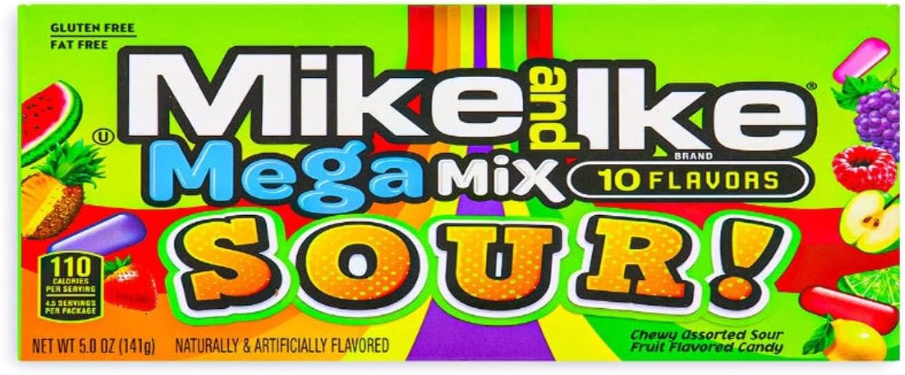 Mega Mix Sour - Mike and IKE - 1 Theater Box - 10 Flavors - Imported ...