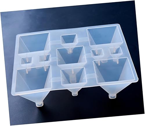 Miniatura 9 de VILLCASE 2 moldes de silicona para resina súper pirámide de silicona DIY suministros de fabricación de pasteles para gelatinas vela cónica molde de