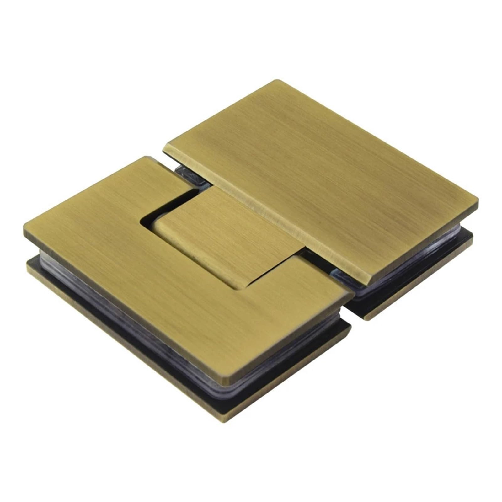 Hinges, 1pcs Glass Door Hinge Shower Room Holder(Green Bronze 180 Degrees)