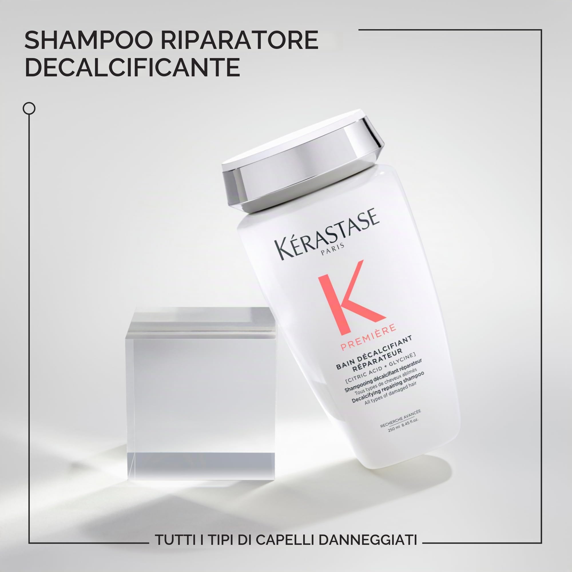 Kérastase, Premiére, Shampoo Decalcificante, 250 ml + Balsamo Decalcificante, Per Capelli Danneggiati, 200 ml