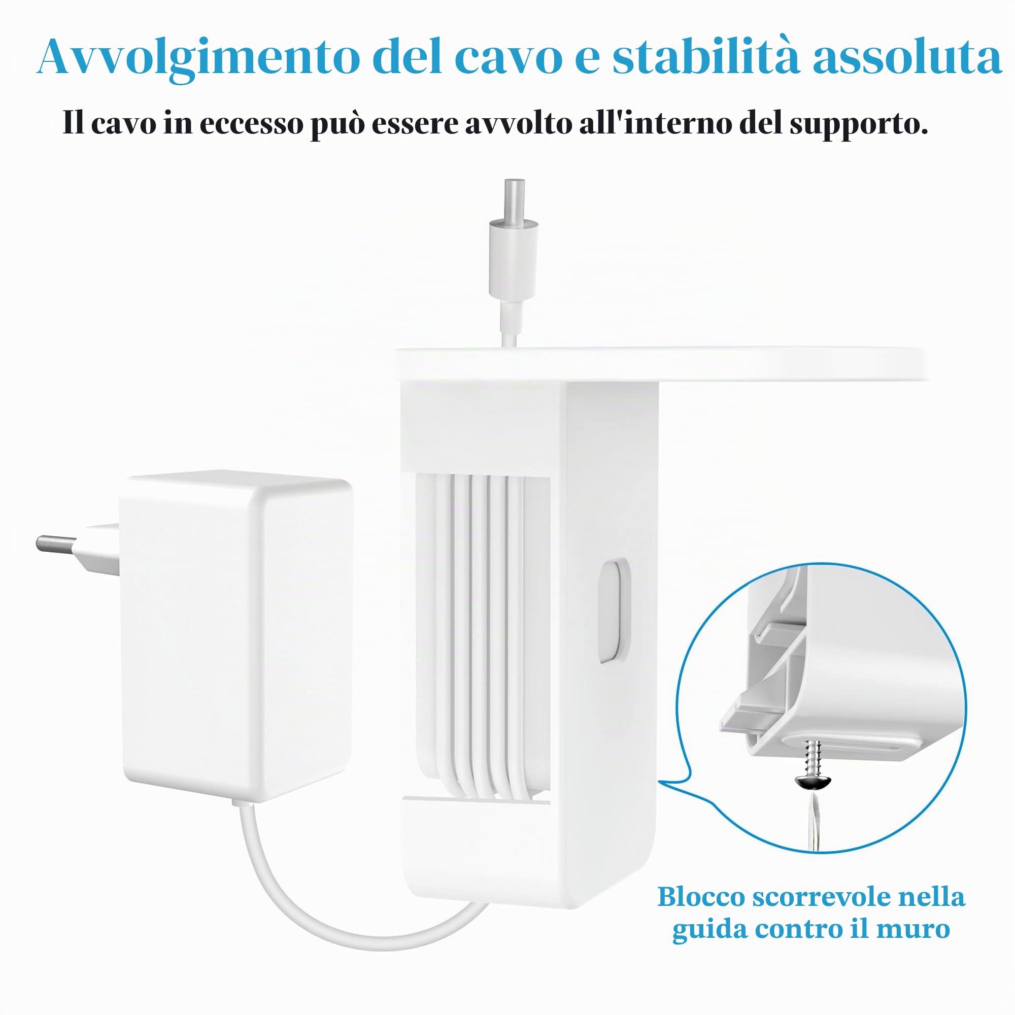 Cozycase Supporto per presa di corrente per Dot/Google Nest mini, supporto da parete (bianco, confezione da 2)