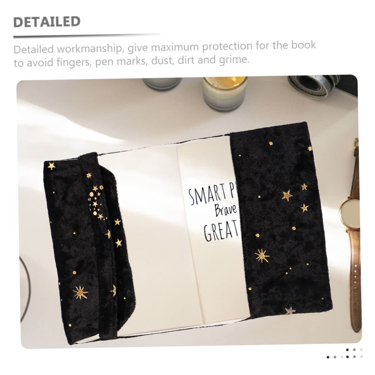 NUOBESTY 5pezzi Copertura Decorativa Per Libri Con Motivo Stelle e Protezione Riutilizzabile Per Libri Taccuini e Scrapbook