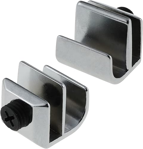 Miniatura 2 de Manija de puerta de vidrio sin marco de aleación de zinc, sin necesidad de perforación, clip de vidrio, escaparate, muebles, armarios de vidrio,