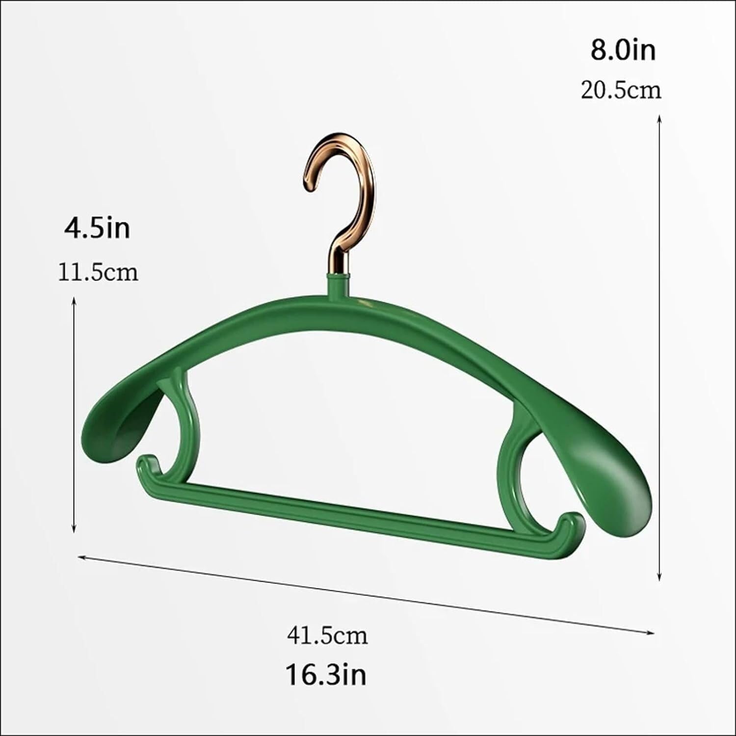 Cintres Cintre À Crochet en Plastique, 5 Paquets, sans Trace, Non Bombé, Épaules Larges, pour Manteau Et Pantalon pour Costumes Cintre Vêtement(41.5 * 20.5cm)