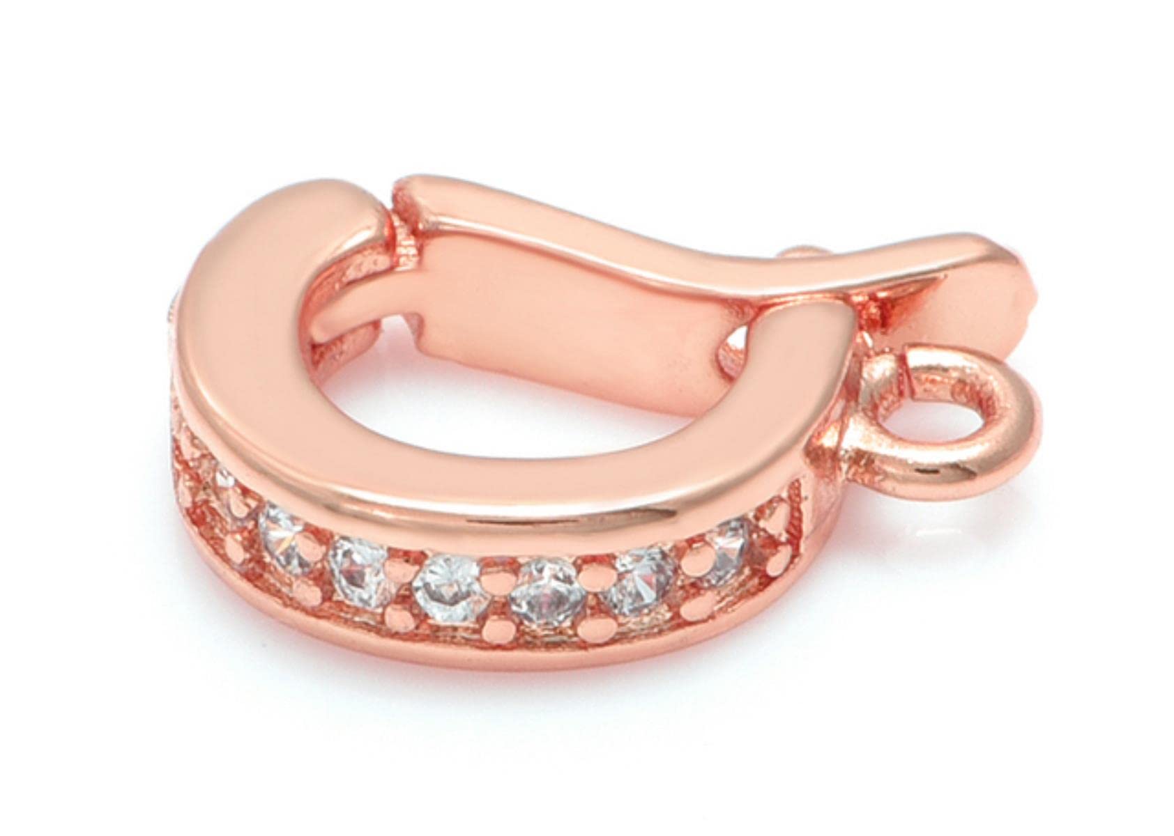 NARENDRA 17 * 10mm Accessories Buckles Clasps Hooks for Jewelry Bracelet Making Diy Jewelry Findings Bracelet Necklace-Rose Gold