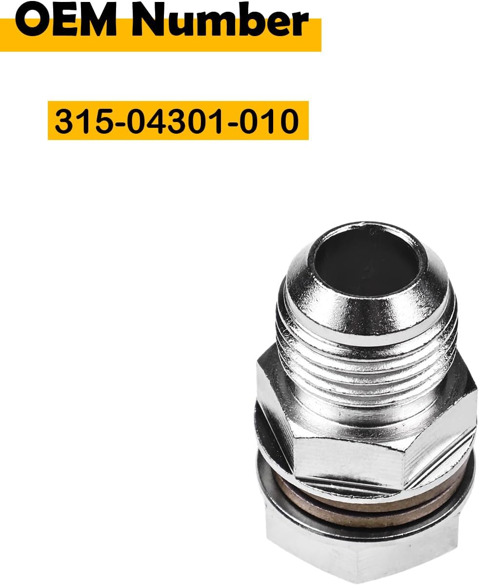315-04301-010 10AN Turbo Oil Pan Oil Return Drain Plug Adapter Bung Fitting No Weld 31504301010 Replacement