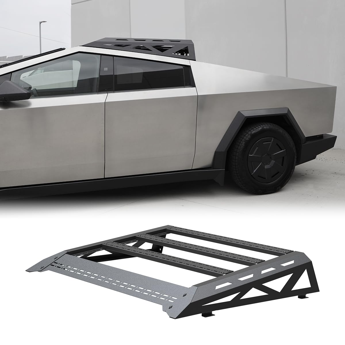 Wolfstorm Cargo Rack for Tesla Cybertruck 2024 2025 2026, Roof Rack, Bed Rack for Tesla Cybertruck Accessories (Front)