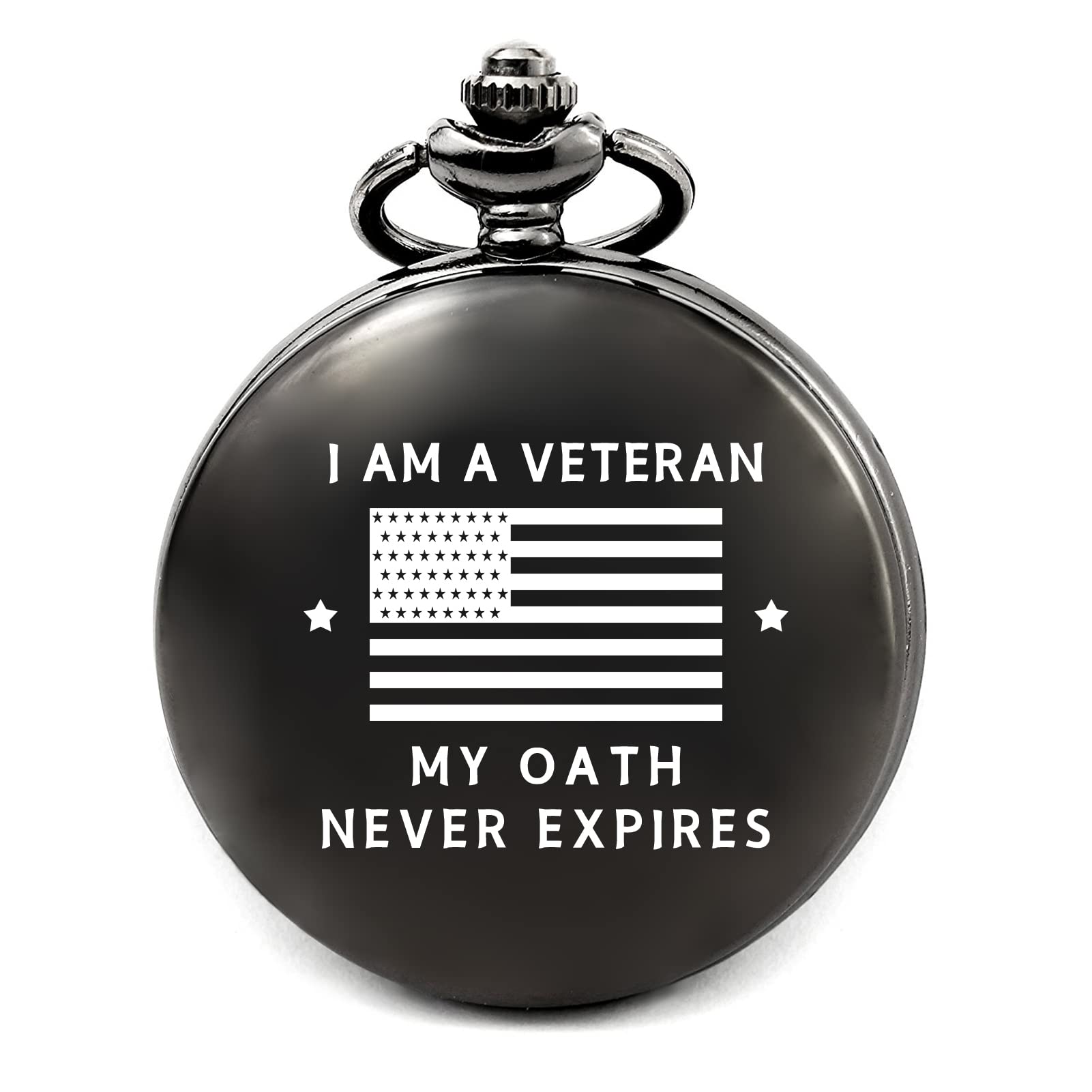 Gifts for Men Unique Pocket Watch with Chain Engraved-image-4