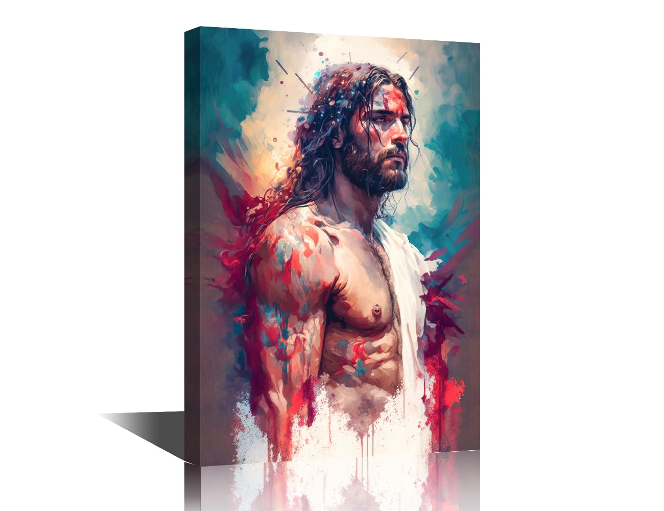 1 Piece Wall Decorations for Living Room Religious Belief Wall Art God Jesus Poster Prints on Canvas Modern Christian Home Decor Framed Ready to Hang (12''Wx 18''H) โ image 1