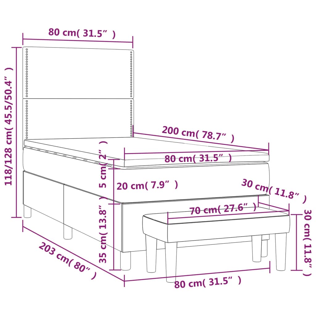 Aksamitne regulowanym zagłówkiem Kontynentalne różowe 80x200 cm | Łóżko kontynentalne 80x200 cm z materacem sprężynowym, różowy aksamit, z regulowanym zagłówkiem i ławką