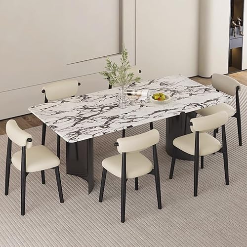 Miniatura 9 de YVYKFZD Juego de sillas de comedor, silla de comedor de madera maciza, sillas de cocina tapizadas, silla de sala de estar con respaldo curvo, para