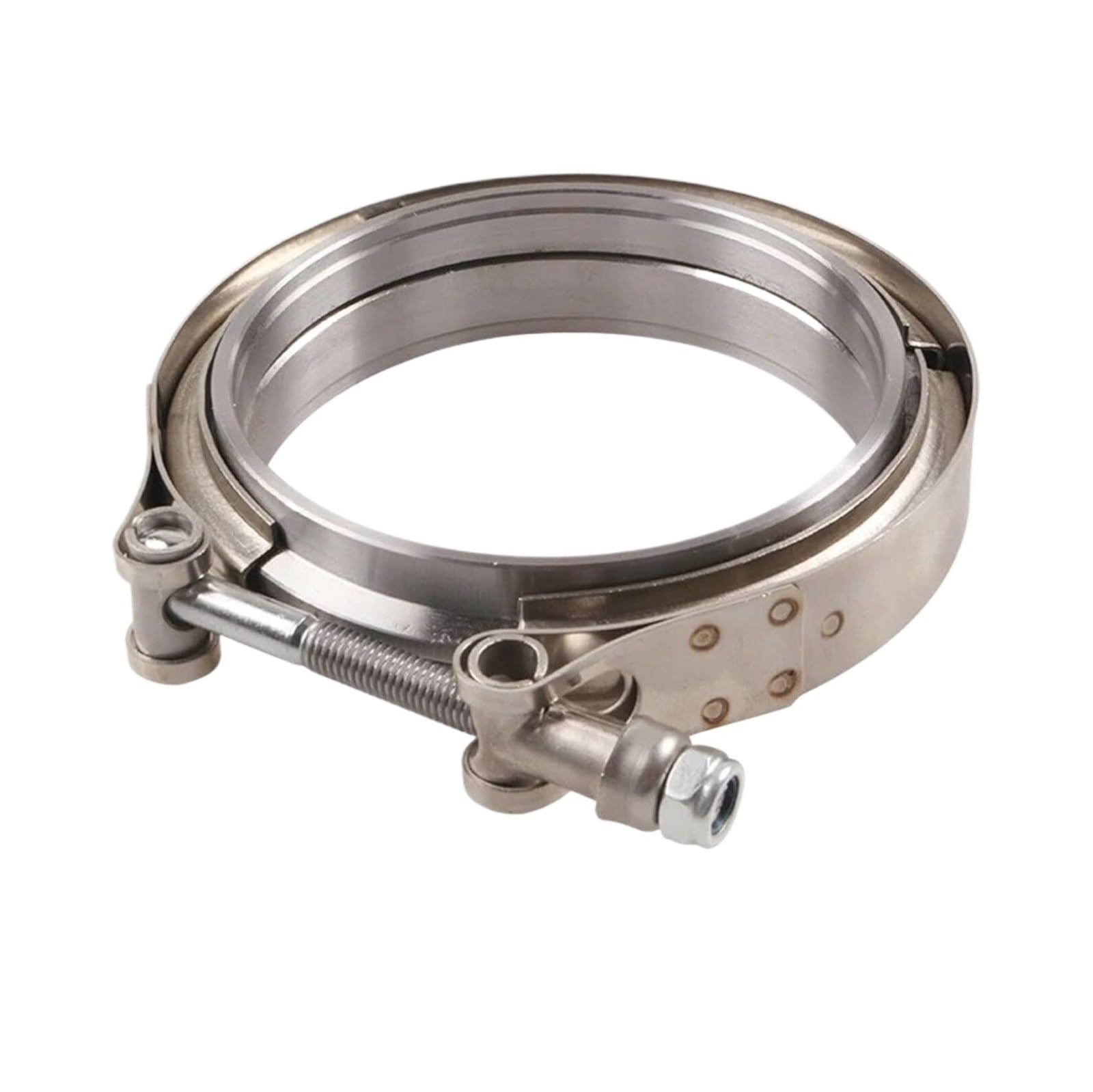 Fascette per tubi flessibili, Flangia Di Scarico Con Morsetto A Fascia V, Acciaio Inossidabile 304 Da 2,5-4 Pollici