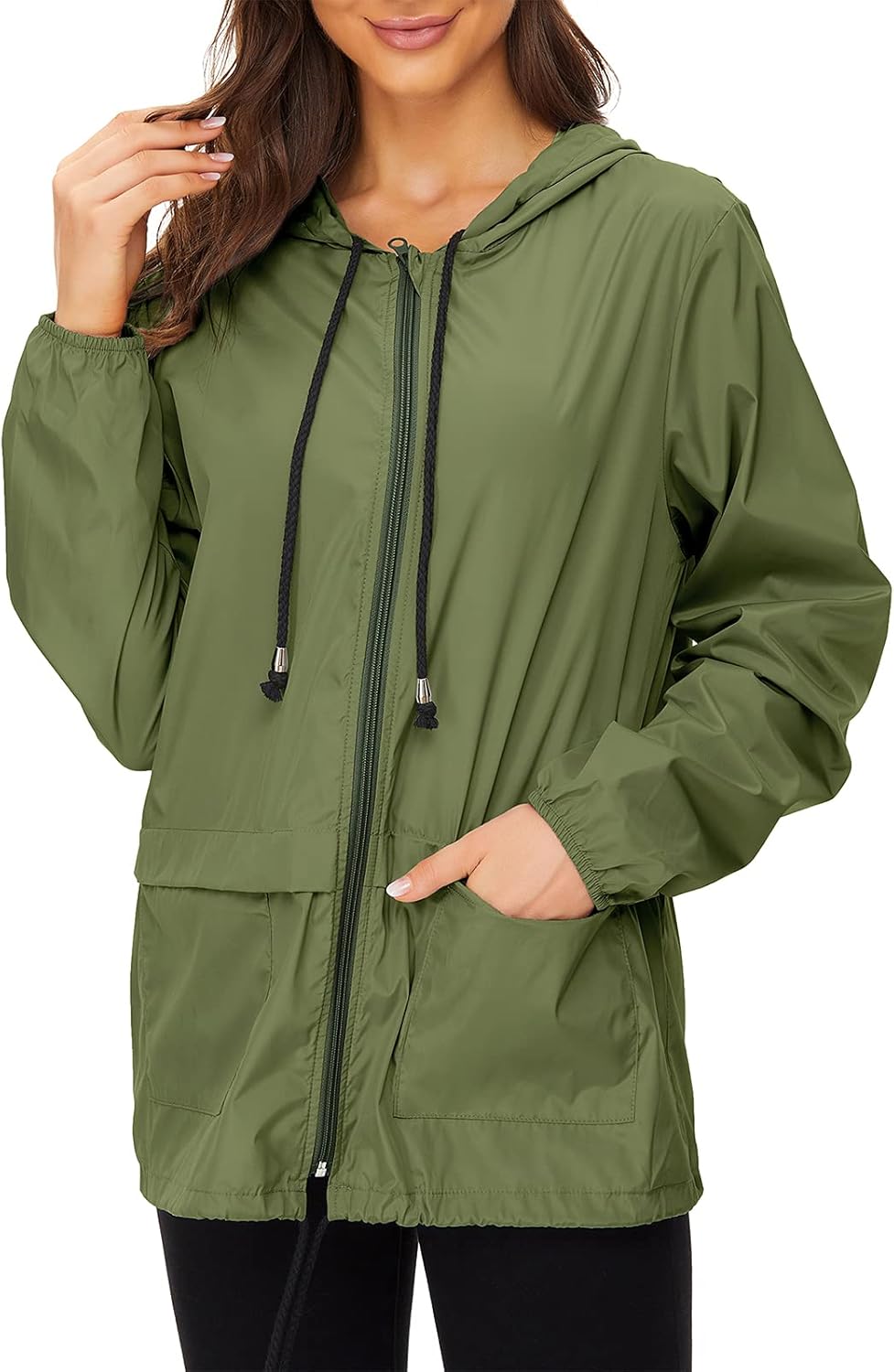 Century Star Packable Rain Jackets for Women Waterproof Lightweight Raincoat with Hood Windbreaker Jacket Women Rain Coats - Image 2