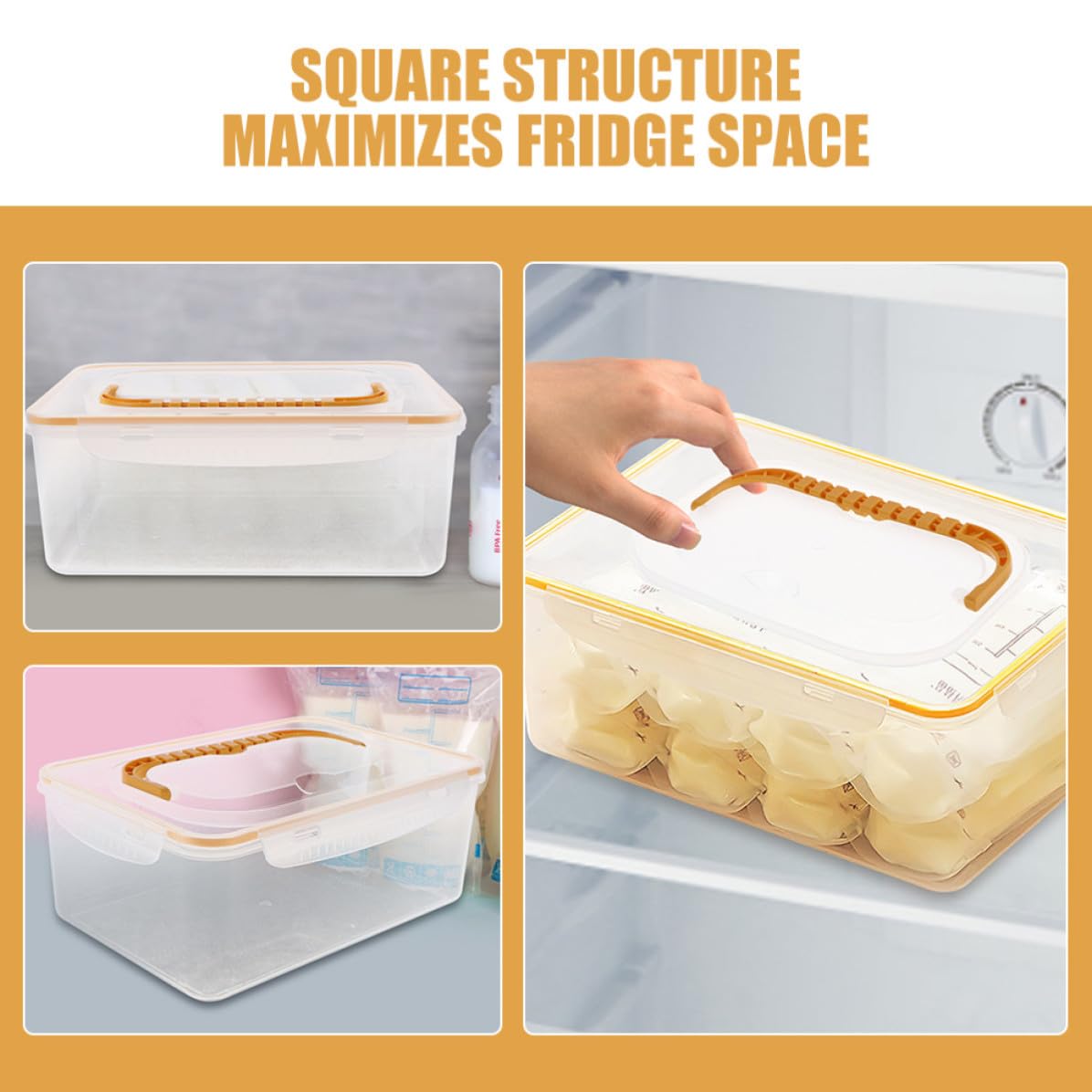 VALICLUD 2 Stück Milchgefrierschrank Organizer Boxen mit Deckel