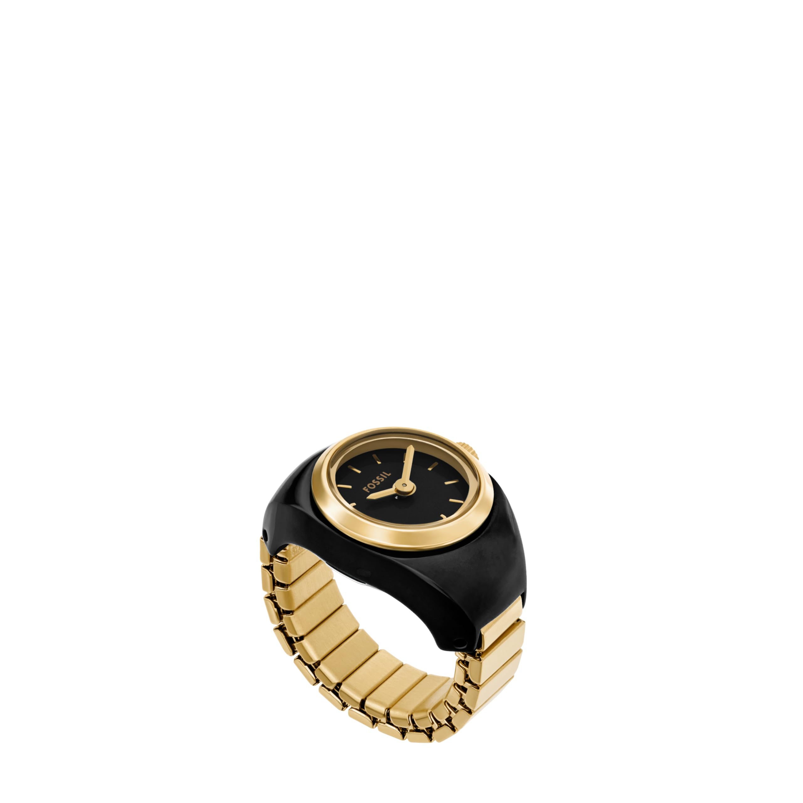 Women's Watch Ring, Quartz Stainless Steel Two-Hand Ring Watch for Women