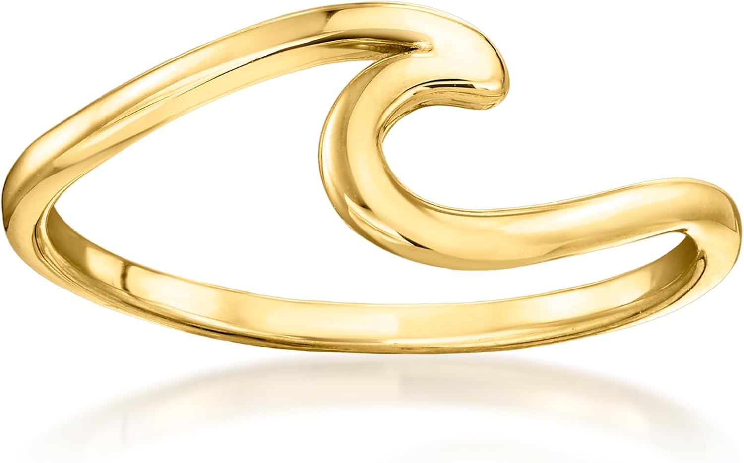 Pure Collection by Ross-Simons 18kt Gold Over Sterling Wave Ring