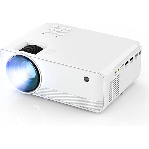 Projector Mini 1080P Supported Portable Projector Home Cinema Movie Projector with VGA, HDMI, TF, AV, USB and Remote Control