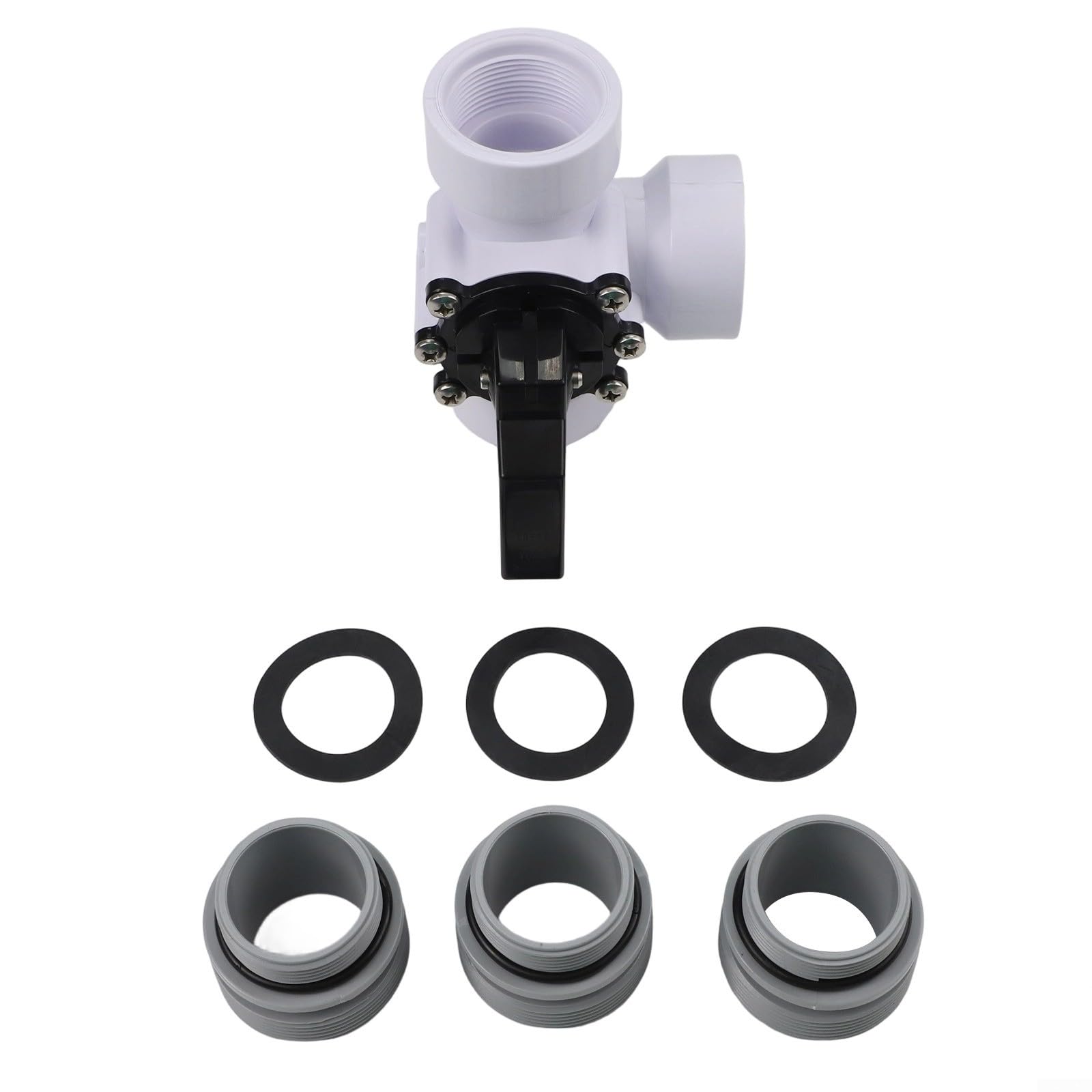 Válvula de 3 vías para piscina de 1,5 pulgadas, repuesto para modelo 4517, válvula de cierre ABS resistente para controlar el flujo de agua en sistemas de piscina