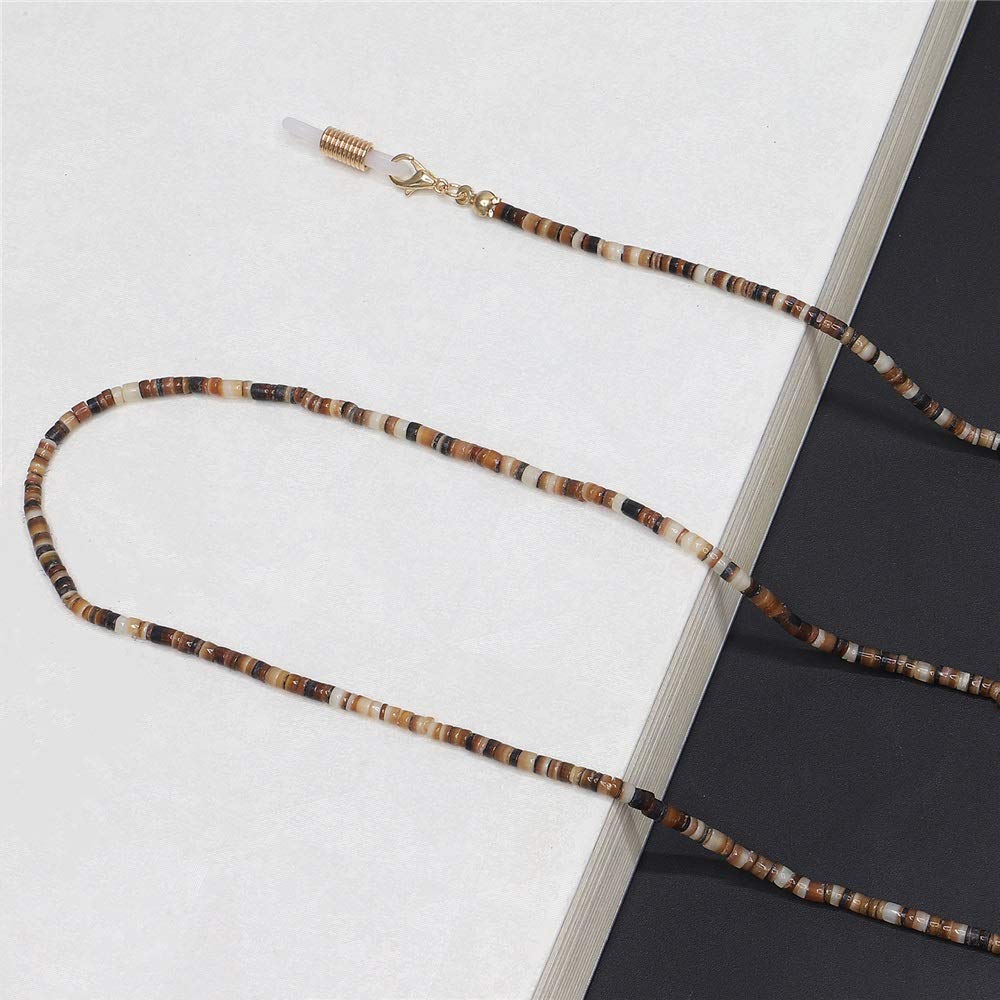 Sonnenbrillen-Kette, Brillenband, Muschel-Sonnenbrille mit Halskette, Seil-Brillenkette Unisex