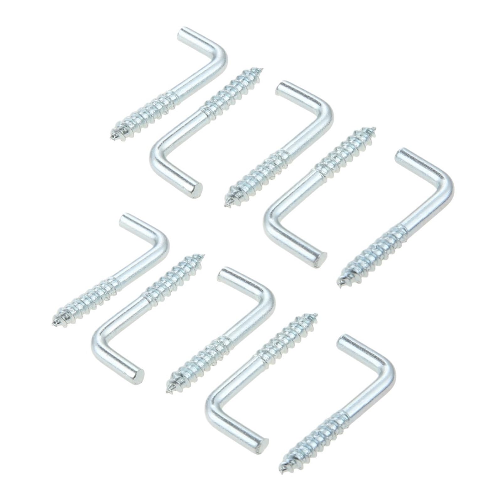 Haki sufitowe w kształcie litery L, wkręcane haki ścienne do ramek obrazów i lamp, srebrne, 20-40 mm, opakowanie 10 szt(2.4 * 10 * 23mm 20pcs)