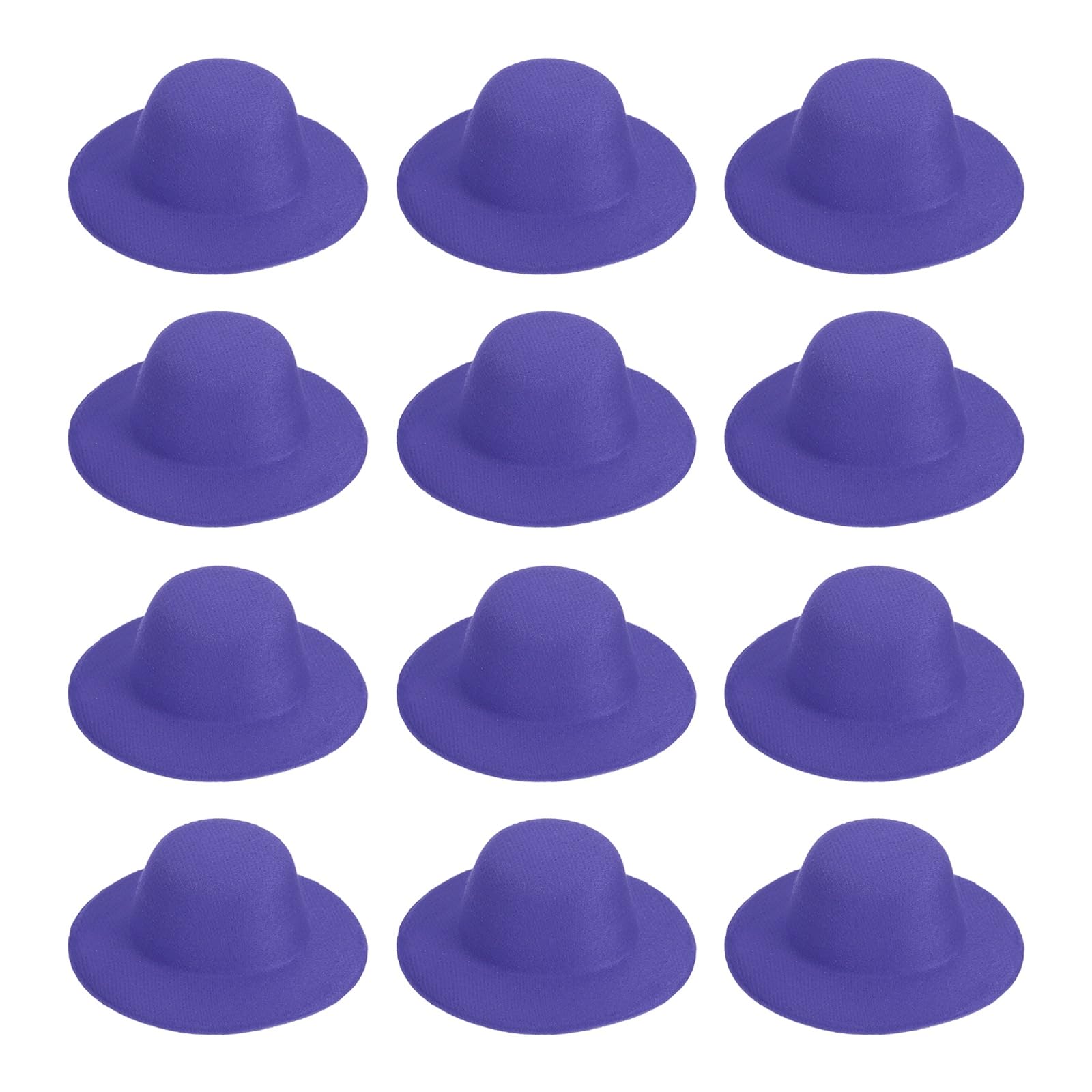 PATIKIL 3.1 Inch Mini Formal Hats, 12 Pcs Miniature Doll Hats Mini Top Hat for Crafts Hair Accessories Decorate Doll Snowman, Purple