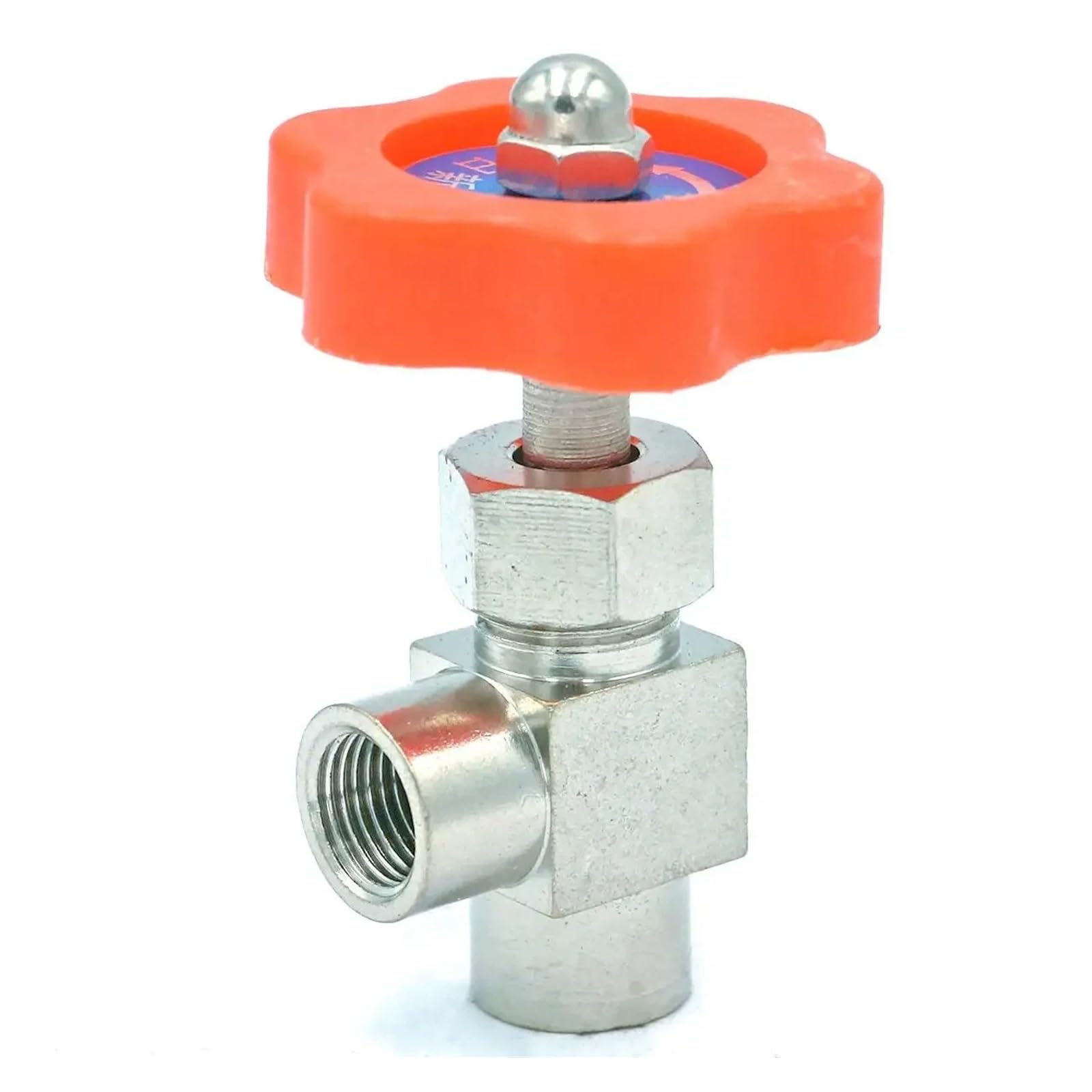 1/8" BSP Female Equal Elbow 90 Degree Nickel-Plated Brass Needle Valve Control Valve