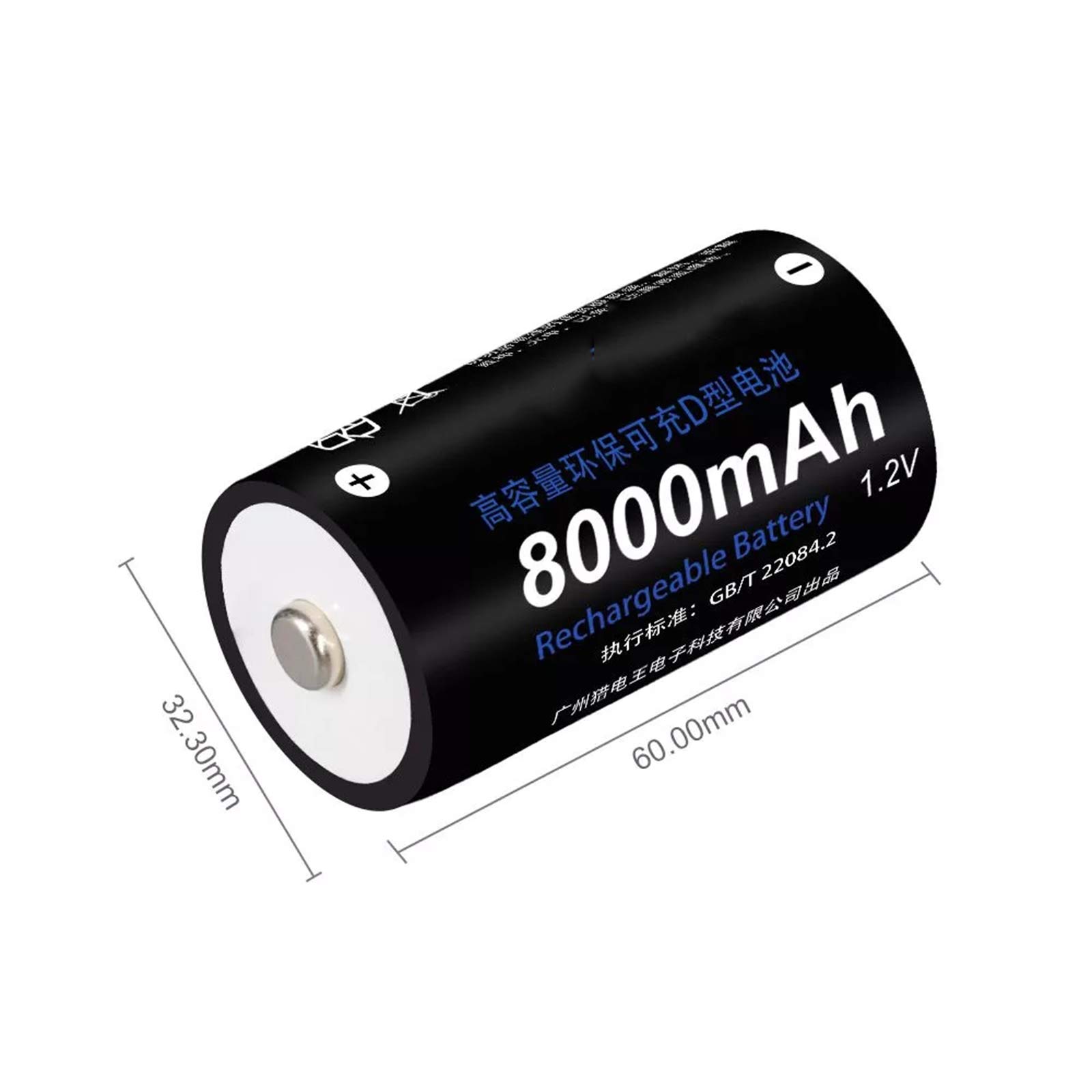 Tipo D 1.2V Ni-MH Batteria Ricaricabile di Dimensioni D 8000Mah Tipo D per Strumenti Giocattolo Fotocamera Microfono Fornello A Gas Batterie,4pcs