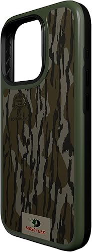 Miniatura 2 de cellhelmet Mossy Oak Bottomland - Funda de doble capa en verde oliva diseñada para iPhone 15 Pro compatible con MagSafe certificada a prueba de
