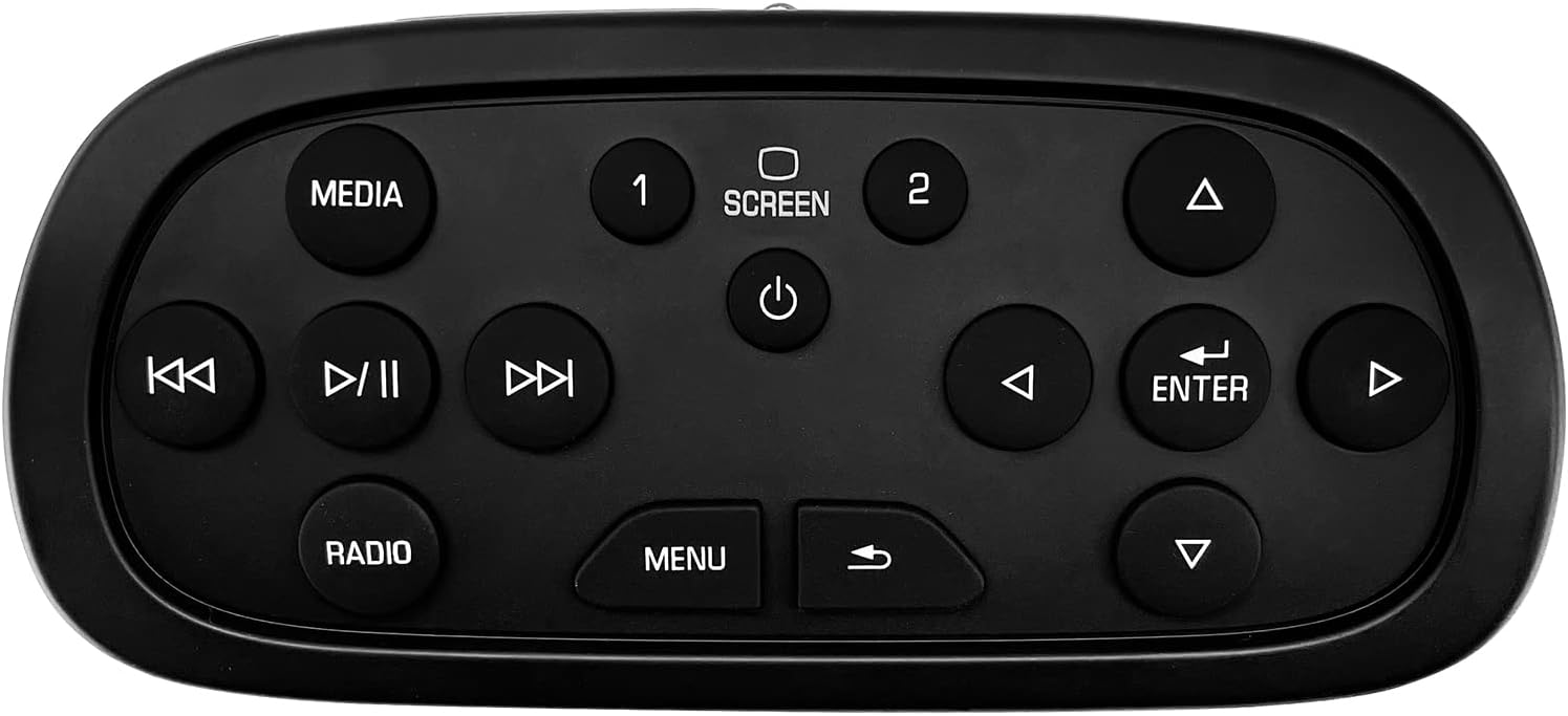 DVD Entertainment Remote Control Rear Overhead Display Screen Control | Replacement for 2013-2021 Chevy Silverado 1500/2500HD/3500HD, GMC Sierra Yukon, Cadillac & Buick | Replaces# 84012997, 23432161