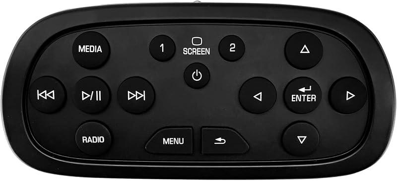 DVD Remote Control 84012997, Fits 2013-2021 GMC Yukon Denali, Chevy Tahoe | Chevy Silverado 1500/2500HD/3500HD, GMC Sierra, Cadillac & Buick. Replaces# 23432161. Rear Entertainment Remote