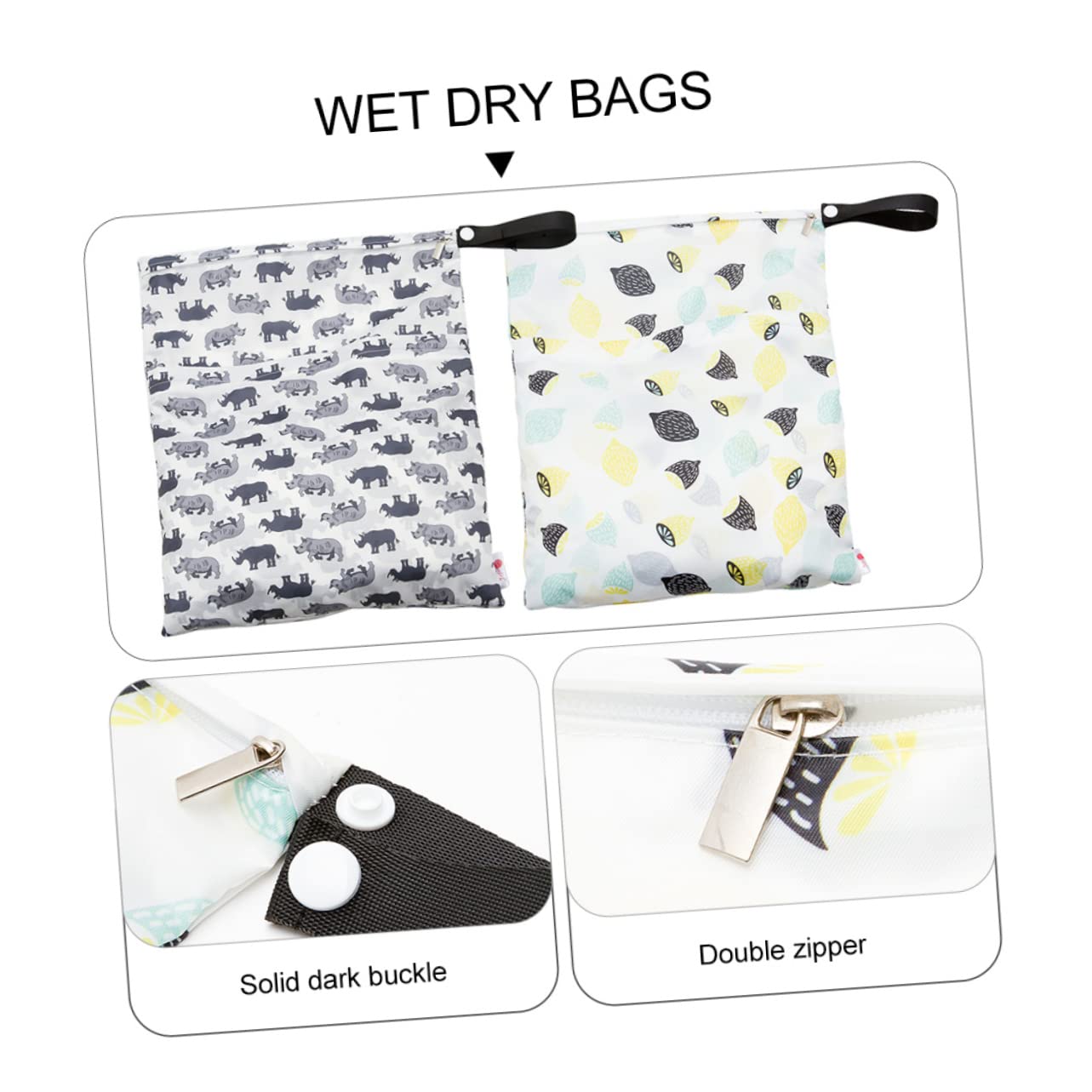 TOYANDONA 6pièces à Couches Étanche Réutilisable De Rangement De Voyage pour Couches Sèches Et Humides Organiseur Pratique avec Accroche pour Poussette Et Utilisation Intérieure