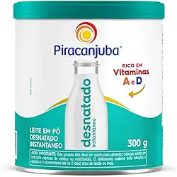 Leite em Pó Desnatado Instantâneo Piracanjuba Lata 300g