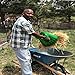 14AAM 01 Scoop Yard Leaf Rake and Gardening Gloves with Claws, Green-L