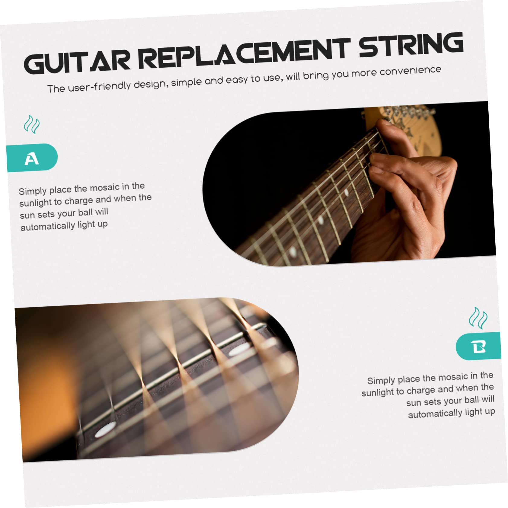 ifundom 5 Set Di Corde Per Chitarra Folk Pratiche Corde Per Chitarra Acustica Corde Per Basso Di Ricambio Corde Per Chitarra in Legno Facili Da Usare Per Chitarra Con Corde 12 Pezzi * 5