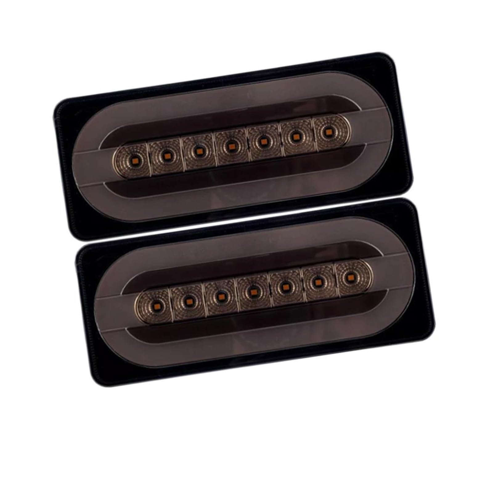 Générique Feux Arrière Frein À LED 2 Pièces Clignotant Indicateur Latéral Avertissement Stroboscopique Pour Voiture Camion Remorque Troisième Feu de Stop(Smoked)