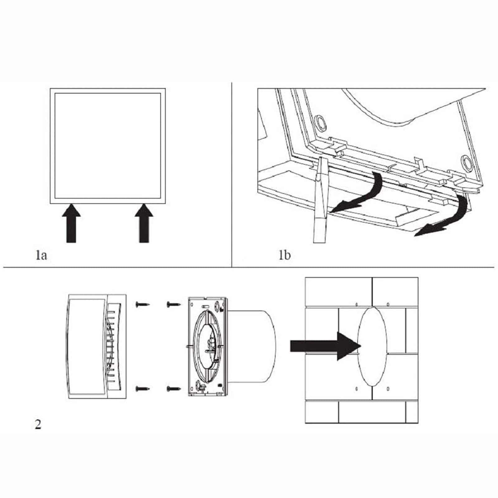 Aspiratore da 6", Aspiratore da Parete o Soffitto con Persiana Posteriore, Aspiratore da Camera da Letto Bagno LED, 240m3/h