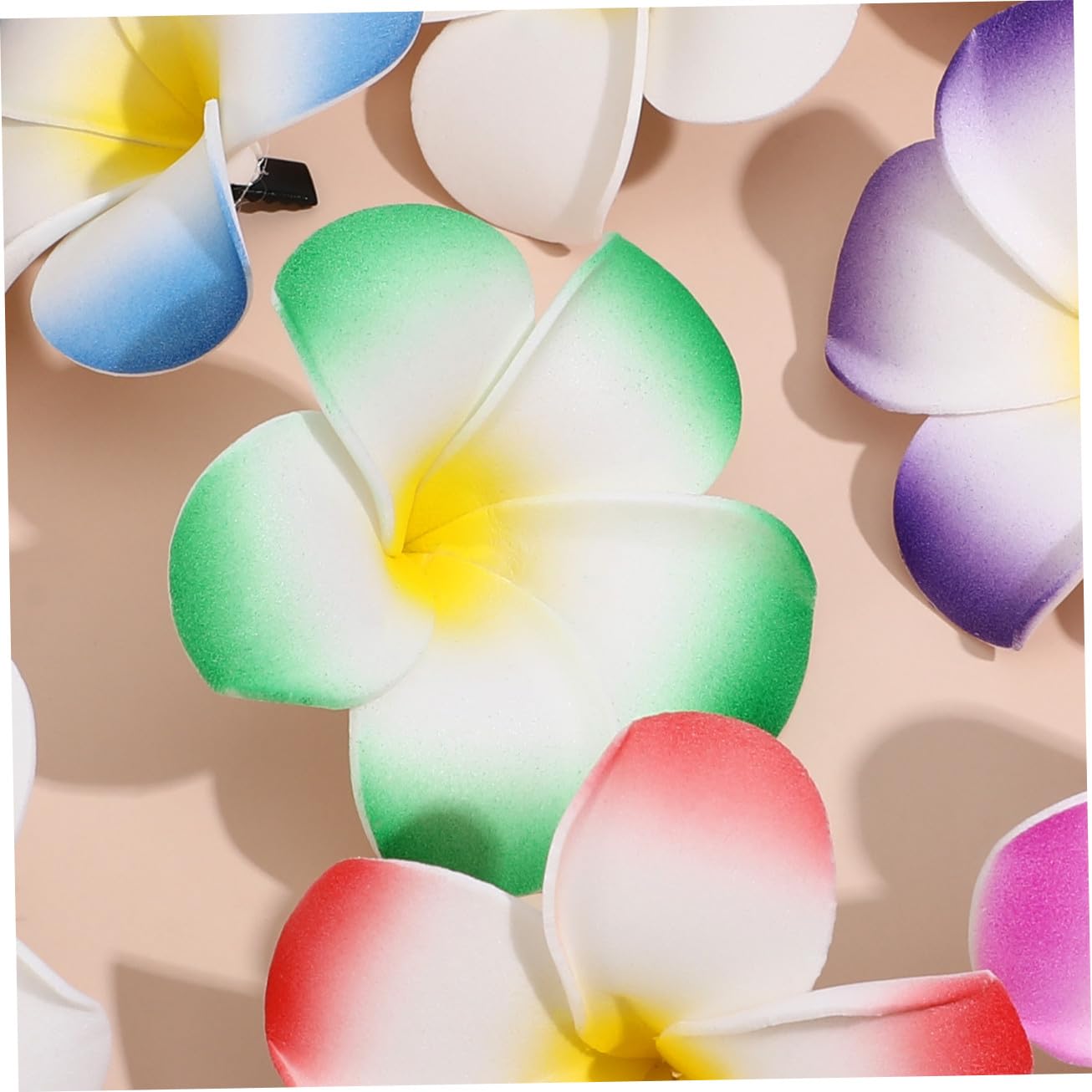 Pcs Hawaiian Flower Hair Clips Plumeria Hair Tiara Luau Party Supplies Tropical Party Decoration Favors image 5