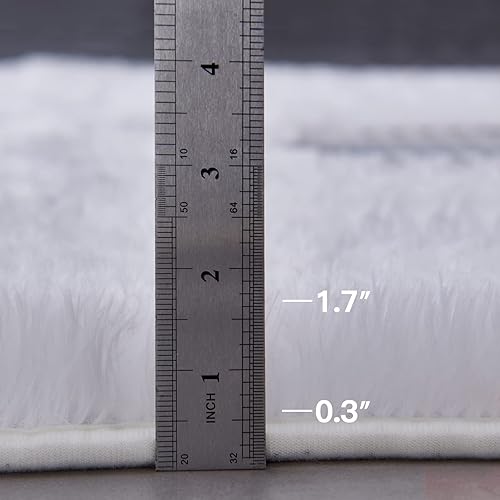 Miniatura 6 de TABAYON - Alfombra rectangular de pelo largo, resistente, acogedora, antideslizante, suave, de 5x7 pies, para habitación de los niños, sala de