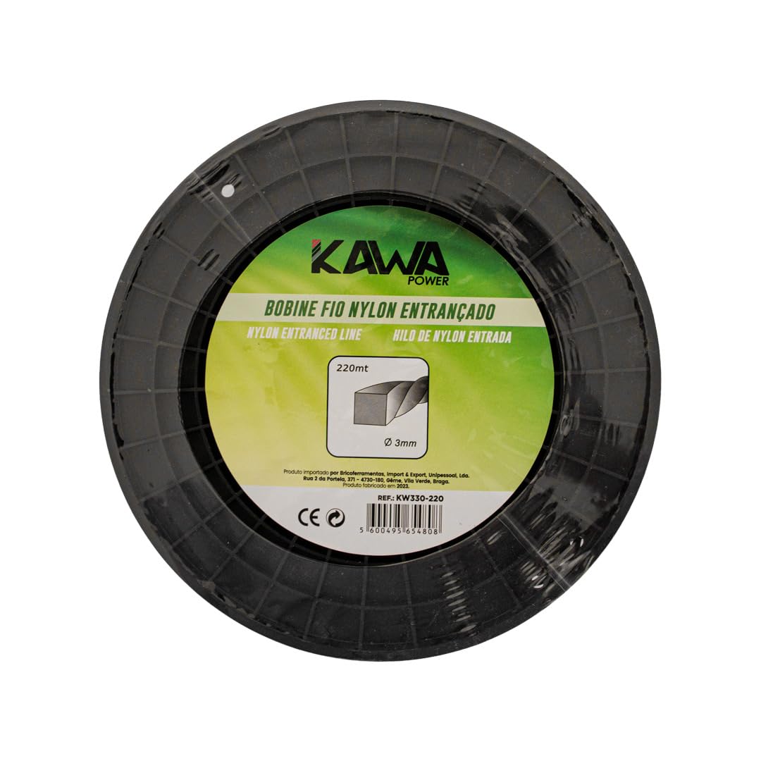 Kawapower Filo di nylon per decespugliatori elicoidali 3 mm X 220 mt