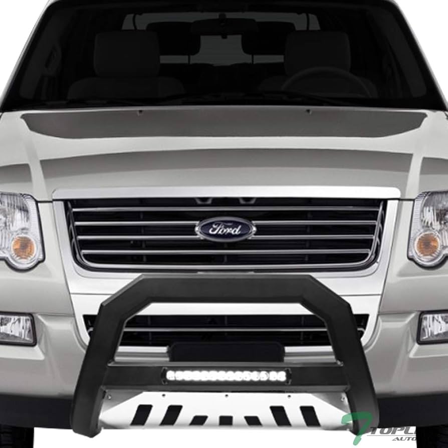 Bull Bar マットブラックブルバープッシュバンパーグリルガードSSスキッド0812エスケープ トリビュート Matte Black