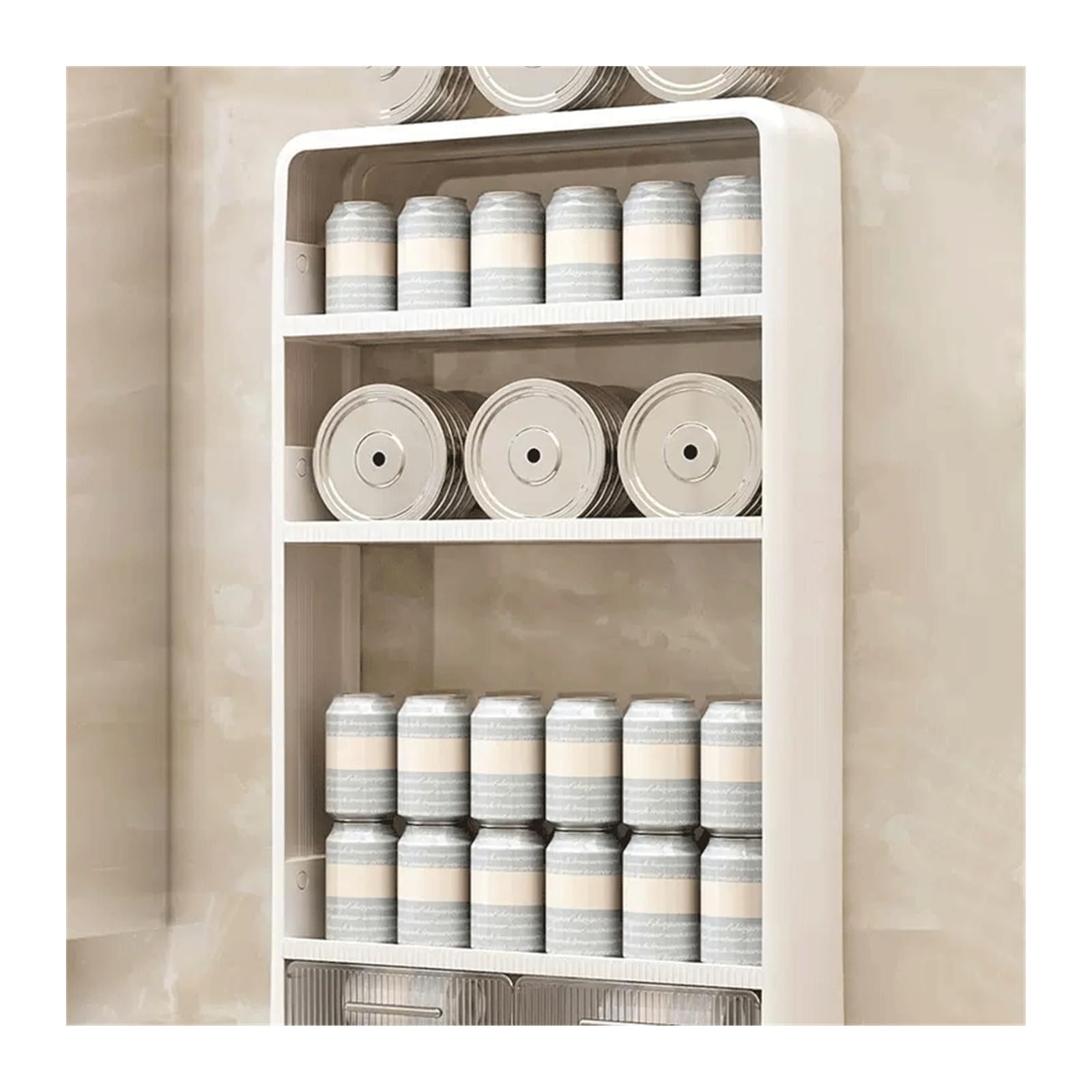 Estante de Ducha de baño Estante de Almacenamiento for baño plástico montado en la Pared Dos Capas Mesa Lavado Productos for el Cuidado Piel Simple sin Perforaciones