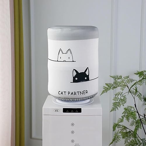 Miniatura 3 de PIVHWIR Dispensador de agua para barril, dispensador de agua reutilizable, a prueba de polvo, cubierta de cubo de tela para botella de agua de 5