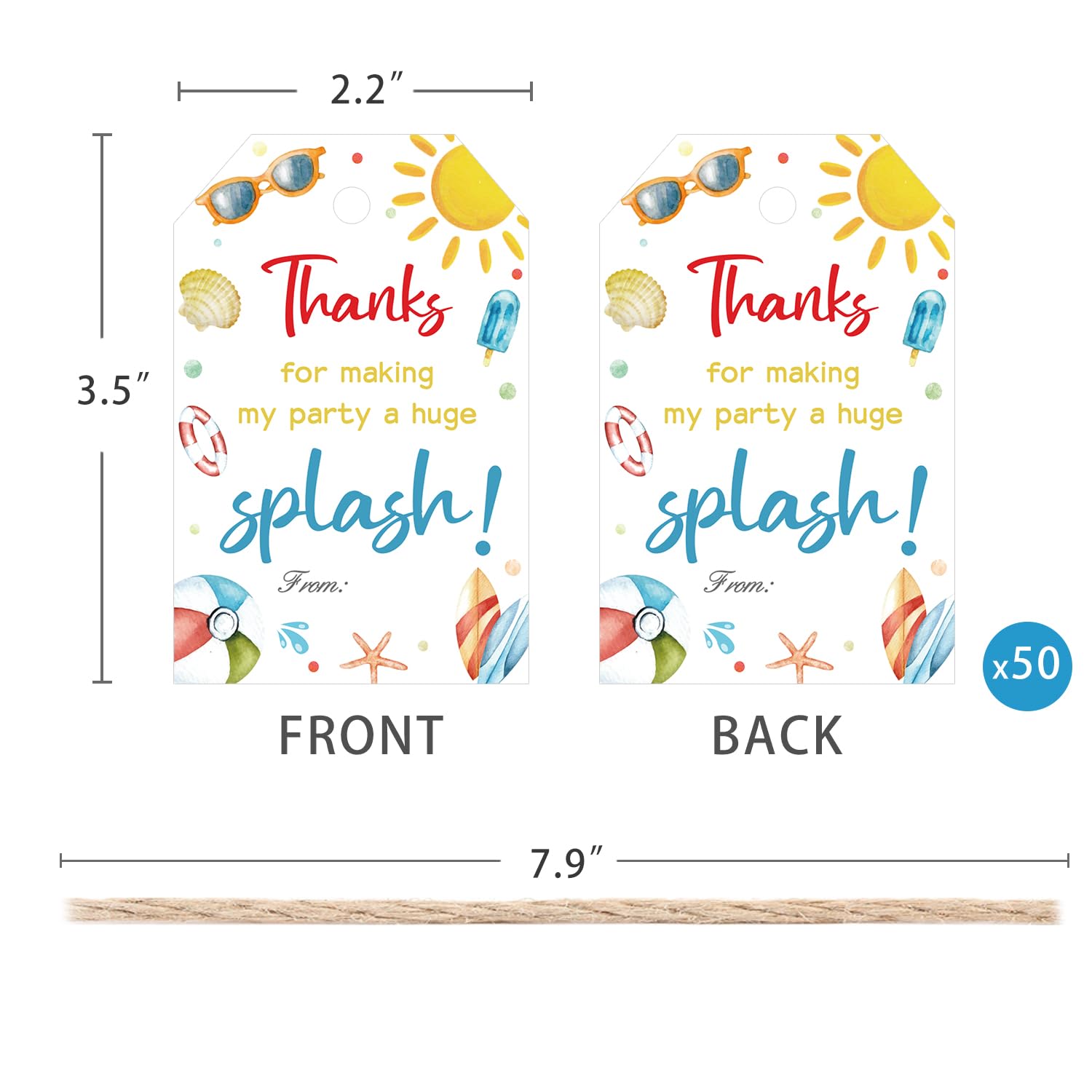 amazon-com-50pcs-summer-beach-thank-you-tags-for-swimming-themed-party-favors-summer-gift-label-for-hawaiian-and-beach-party-decoration-beach-health-household for Free Printable Pool Party Thank You Tags Amazon.com : 50pcs Summer Beach Thank You Tags for Swimming Themed Party Favors, Summer Gift Label for Hawaiian and Beach Party Decoration (Beach) : Health & Household for Free Printable Pool Party Thank You Tags