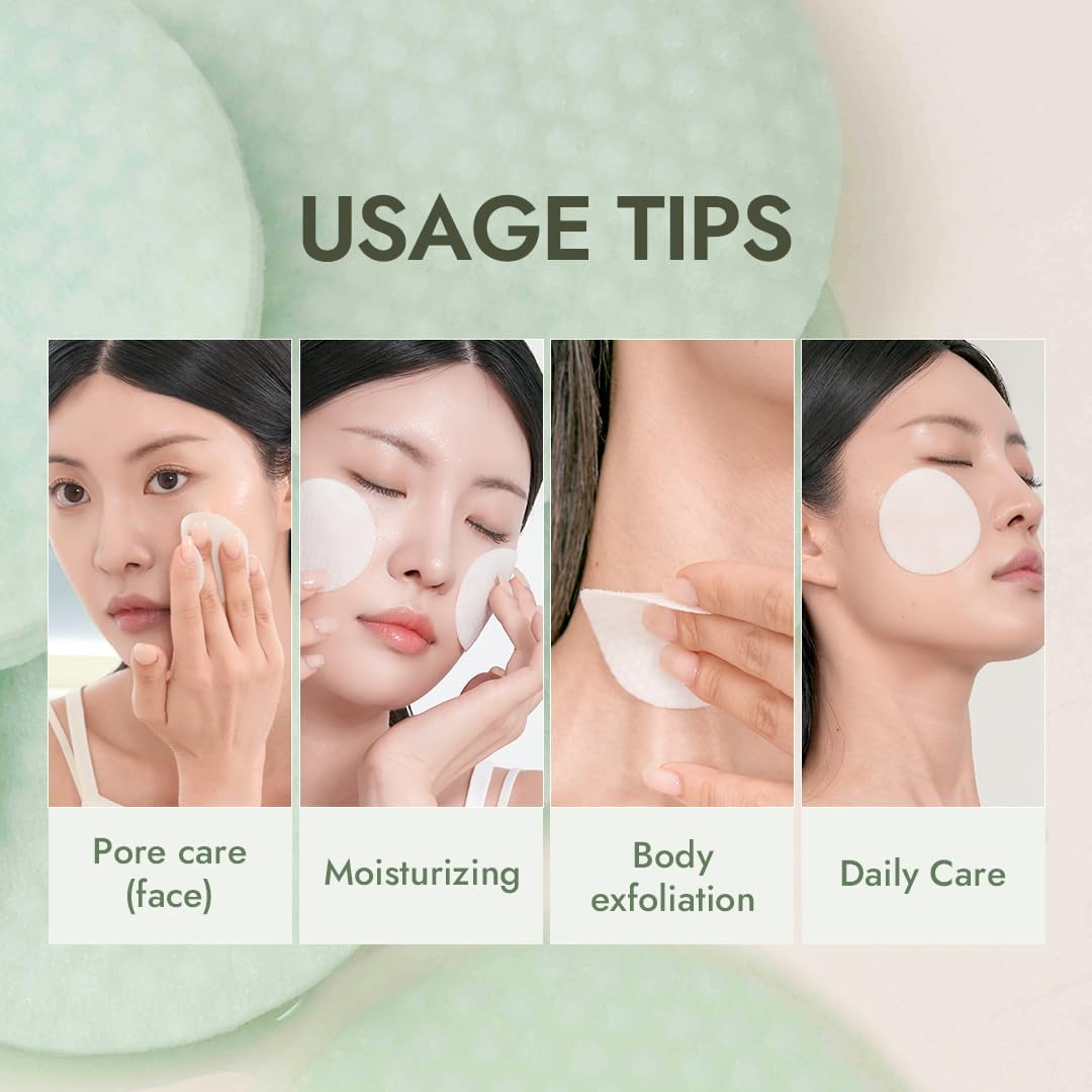 MIZON Pore Fresh Peeling Toner Pads AHA BHA PHA with Tea Tree & Turmeric Extracts, Gentle Exfoliation & Deep Cleansing, Korean Peeling Pads Cotton Soothing Exfoliating Pore Tightening (60 PCS) - Image 7