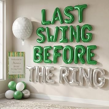 Last Swing Before The Ring Balloon Golf Bachelorette Party Supplies