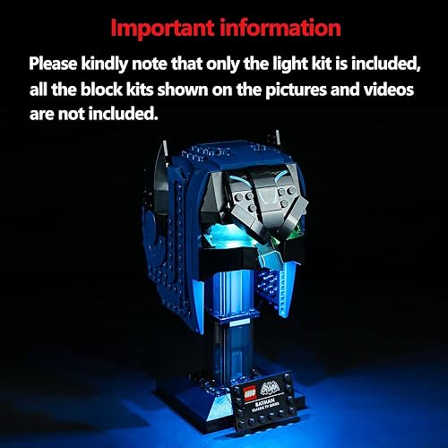 Miniatura 2 de Kyglaring Kit de iluminación LED para Lego Classic TV Series Batman Cowl Model Set y juego de luces compatible con Lego DC Batman 76238 Kit de