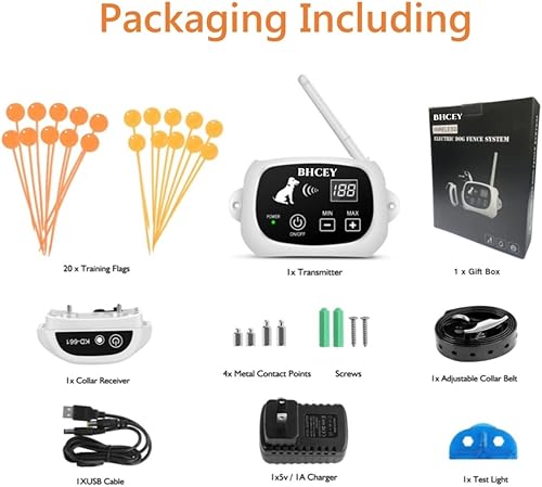 Miniatura 6 de Valla inalámbrica para perros, sistema de valla eléctrica 2025 para perros obstinados, sistema inalámbrico de contención de límites de perro, collar