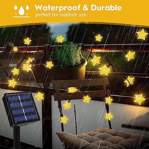 Ninonly Guirnaldas Luces Exterior Solar, 7m 50 LED Luces Estrellas Cadena Solares, 8 Modos Luz Solares Exterior Impermeable, Cadena Luces Decoración para Jardín Navidad Festivales Dormitorio Bodas - imagen 5